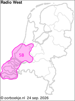 in Zuid-Holland en Zeeland op kanaal 5B 